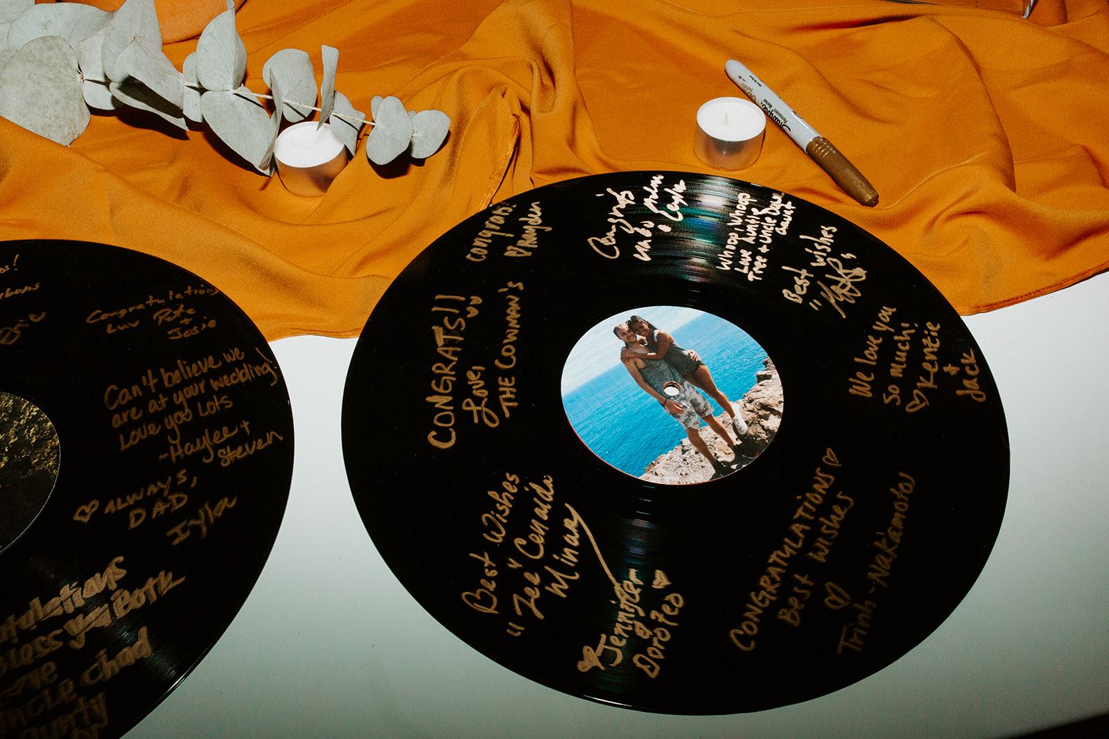 vinyl record guest book