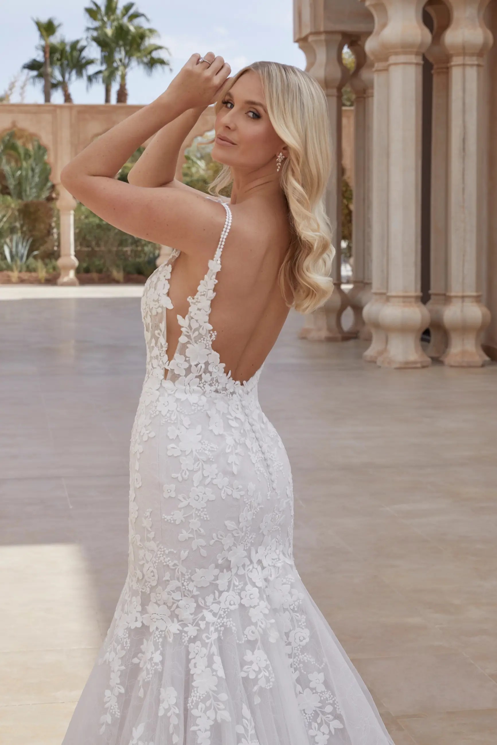 Lace Low Back Wedding Dress