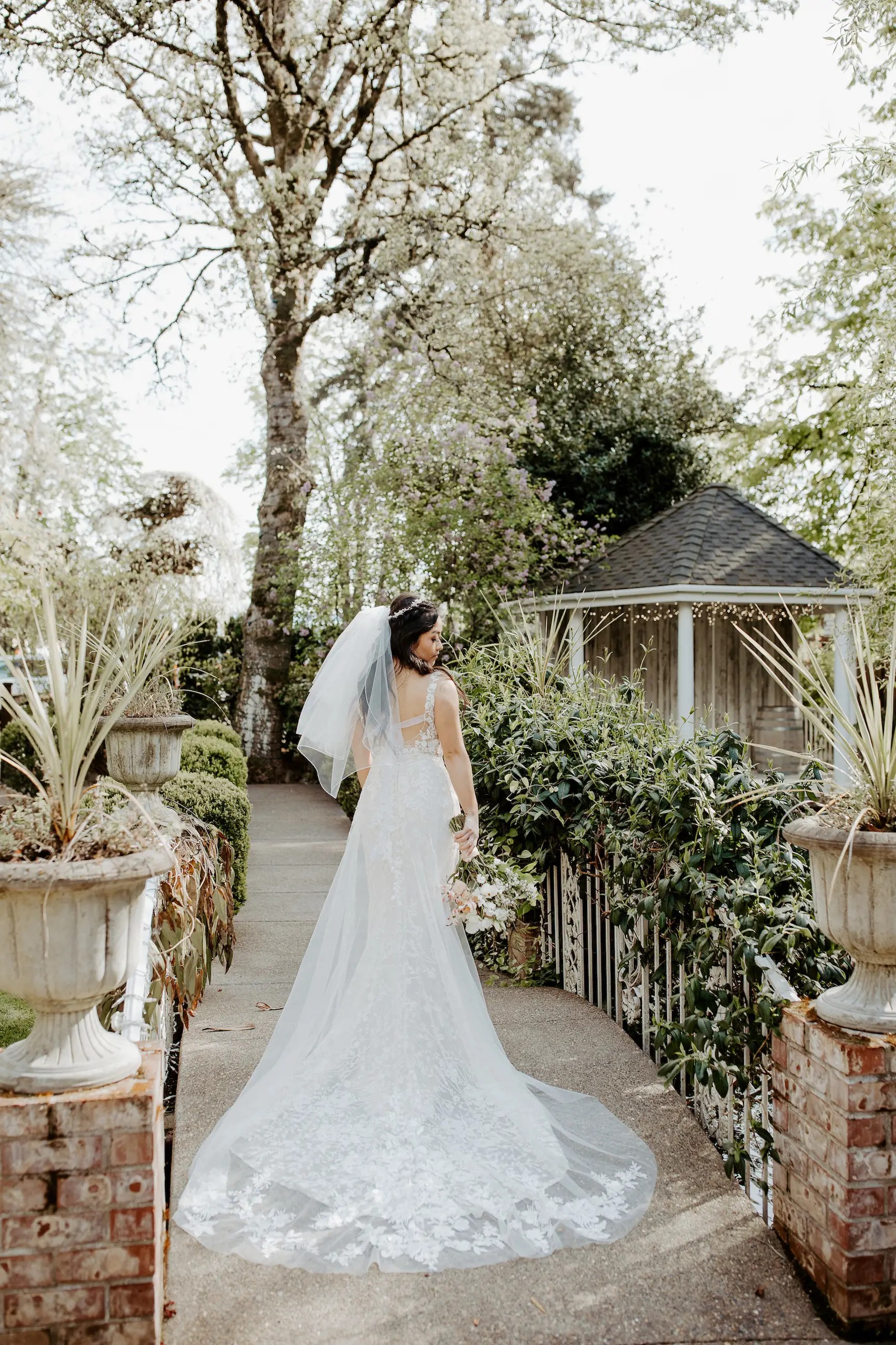 Charlotte's Weddings bride in wedding gown Portland Oregon