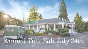 Annual Tent Sale July 2021 at Charlotte's Weddings in Portland, OR