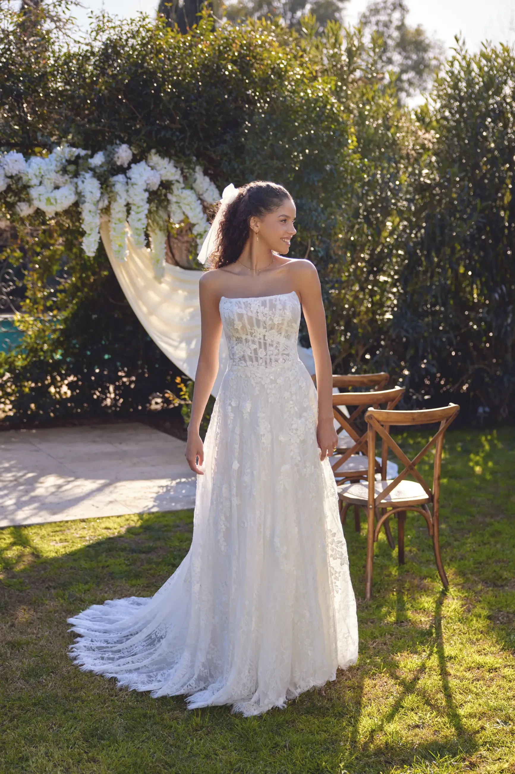 Lillian West by Justin Alexander lace wedding gown