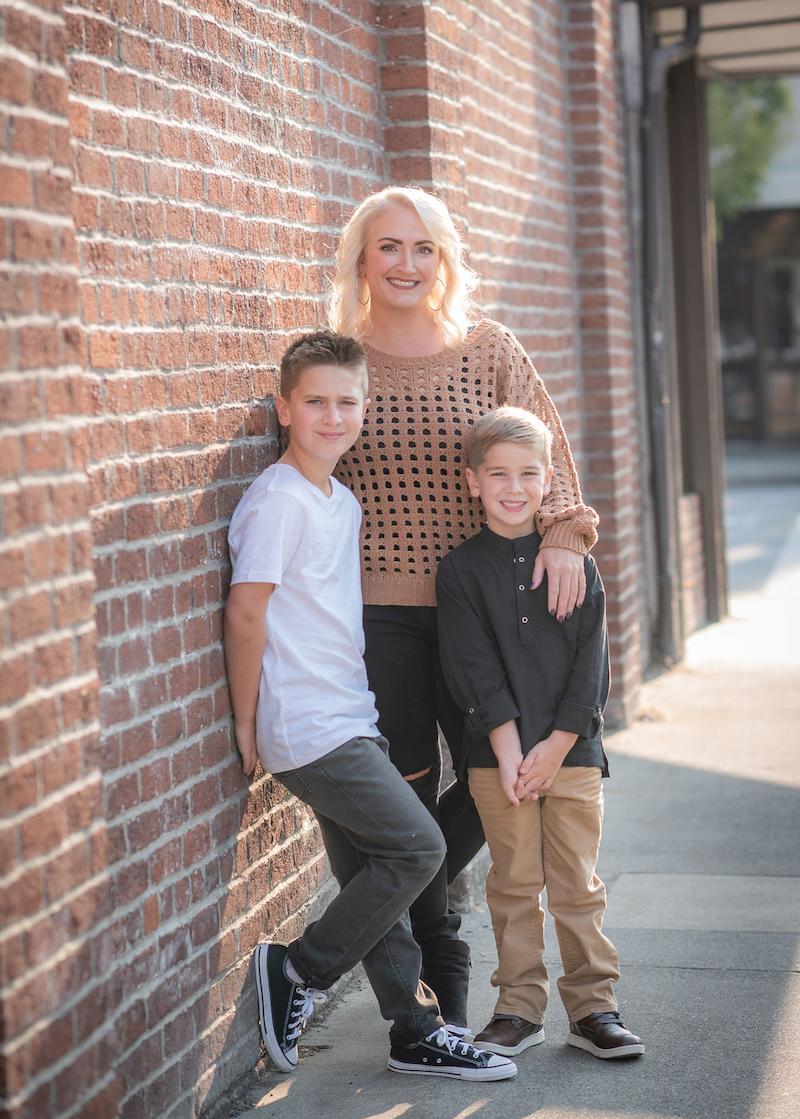 Charlotte's Weddings Owner Krysta and her kids