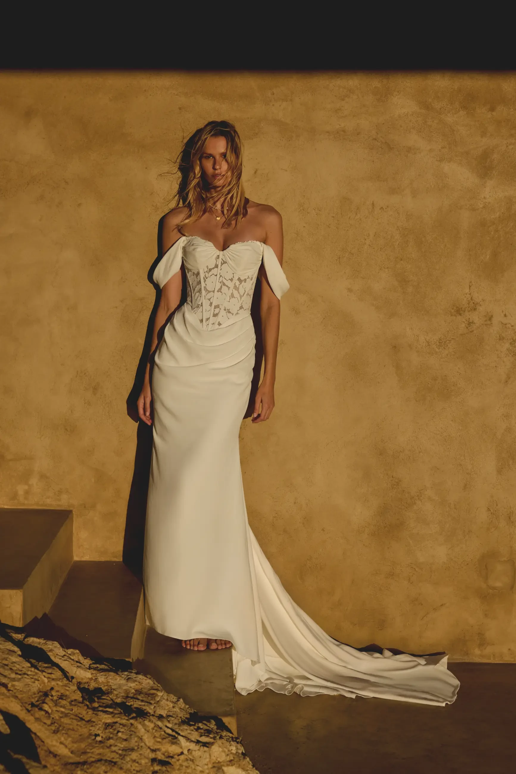 Lillian West Lace ballgown