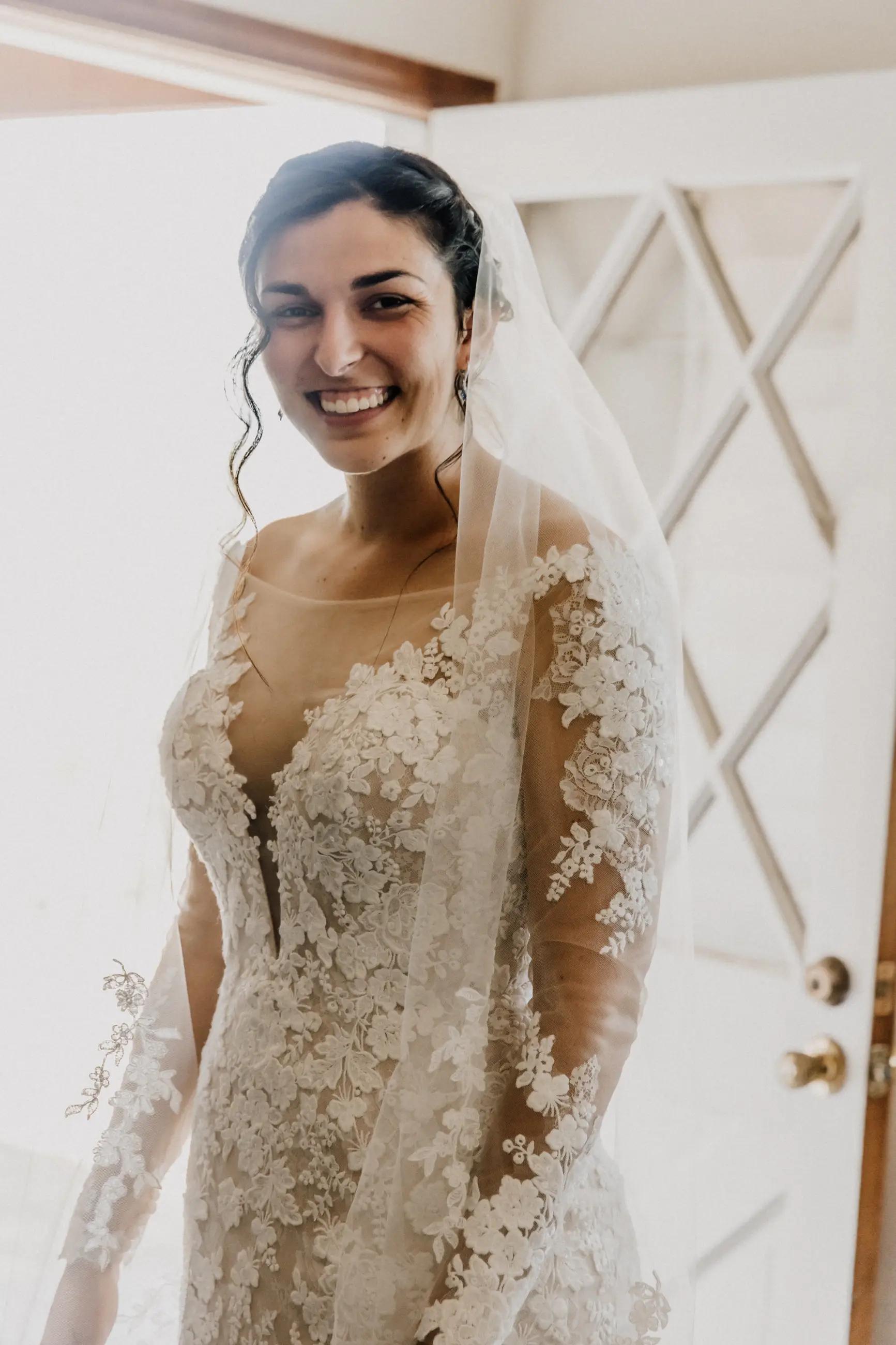 Photo of bride at wedding in Oregon